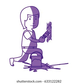 Worker man cartoon