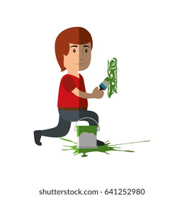 Worker man cartoon