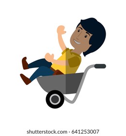 Worker man cartoon