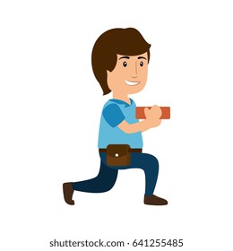 Worker man cartoon