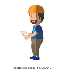 Worker man cartoon