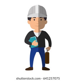 Worker man cartoon