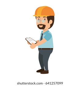 Worker man cartoon
