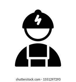 worker man glyph colour icon