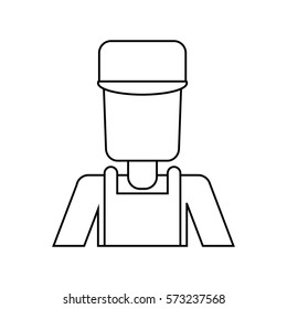 worker man occupation employee thin line