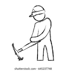 worker man silhouette