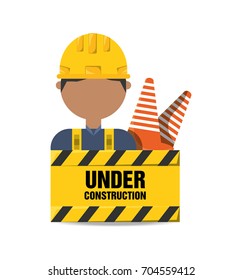 worker man under construction  