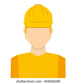 worker man uniform security icon graphic isolated vector