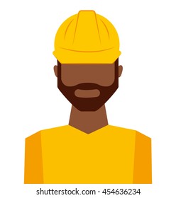 worker man uniform security icon graphic isolated vector
