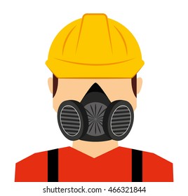 worker man uniform security icon graphic isolated vector