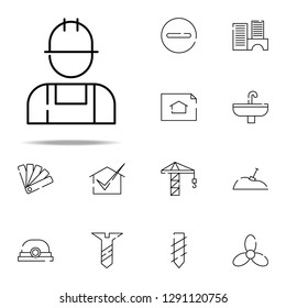 worker, master icon. construction icons universal set for web and mobile