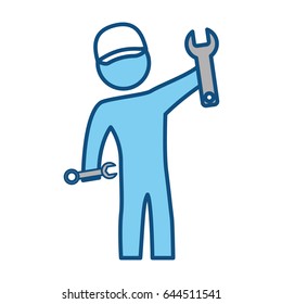 worker mechanic silhouette