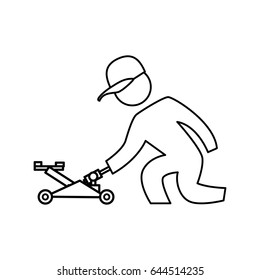 worker mechanic silhouette