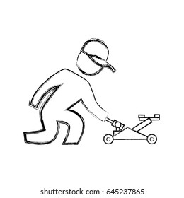 worker mechanic silhouette