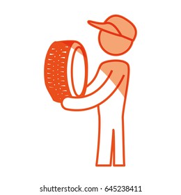 worker mechanic silhouette