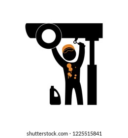 worker mechanic silhouette avatar