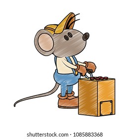 Worker mouse with crane controls scribble