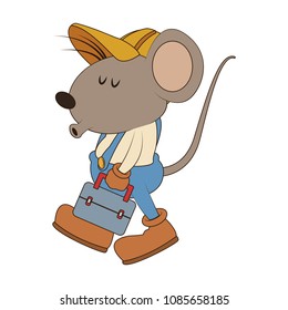 Worker mouse with tool box