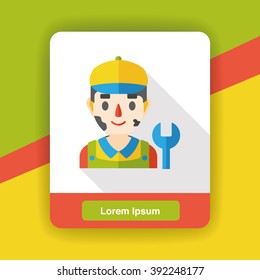 worker occupation character flat icon