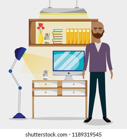 Worker at office