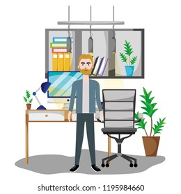 Worker at office