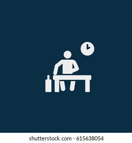 Worker in office icon
