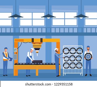 Worker On Car Factory