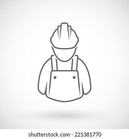 Worker outline icon