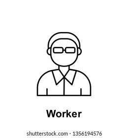 worker outline icon. Element of labor day illustration icon. Signs and symbols can be used for web, logo, mobile app, UI, UX