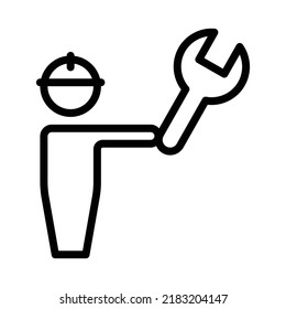 Ilustración vectorial de iconos de esquema de trabajo