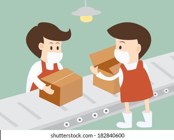 Worker packing goods On Belt In Distribution Warehouse - Powered by Shutterstock - Get 15% off with code: PIKWIZARD15