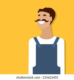 Worker, people occupation. Vector illustration