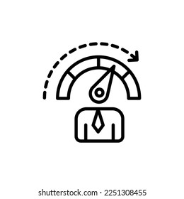 Worker Performance icon in vector. Logotype