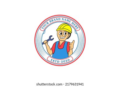 Vector de diseño de logotipo de mascota mecánico