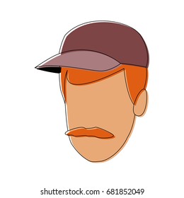 worker portrait of delivery man with cap