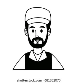 worker portrait of delivery man with cap