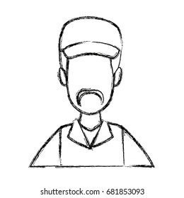 worker portrait of delivery man with cap