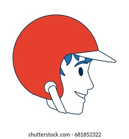 worker portrait of delivery man with helmet