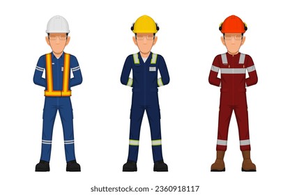 worker is in the position of parade rest