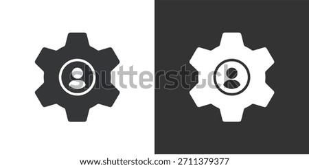 Worker Profile icon. Solid glyph series icon