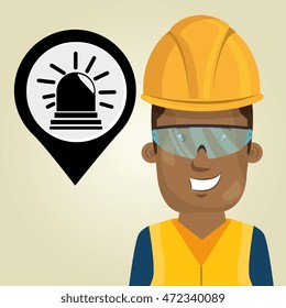 worker protection industrial vector illustration design eps 10