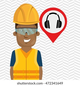 worker protection industrial vector illustration design eps 10
