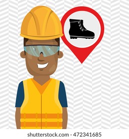 worker protection industrial vector illustration design eps 10