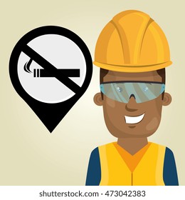 worker protection industrial vector illustration design eps 10