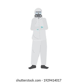 worker protective suit mask goggles