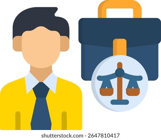Icono de derechos de los trabajadores Ilustración vectorial plana