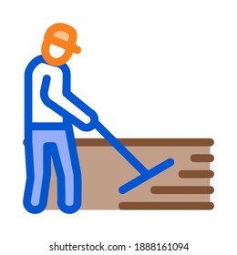 vector de icono de reparación de carreteras de trabajo. señal de reparación de carreteras de trabajo. ilustración de símbolo de color