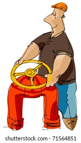 worker rotating shutoff valve