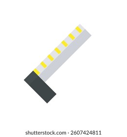 Worker ruler flat icon vector design. Construction, carpenter handymans tools icon design illustration. 