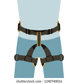 worker safety belts , vector illustration , flat style